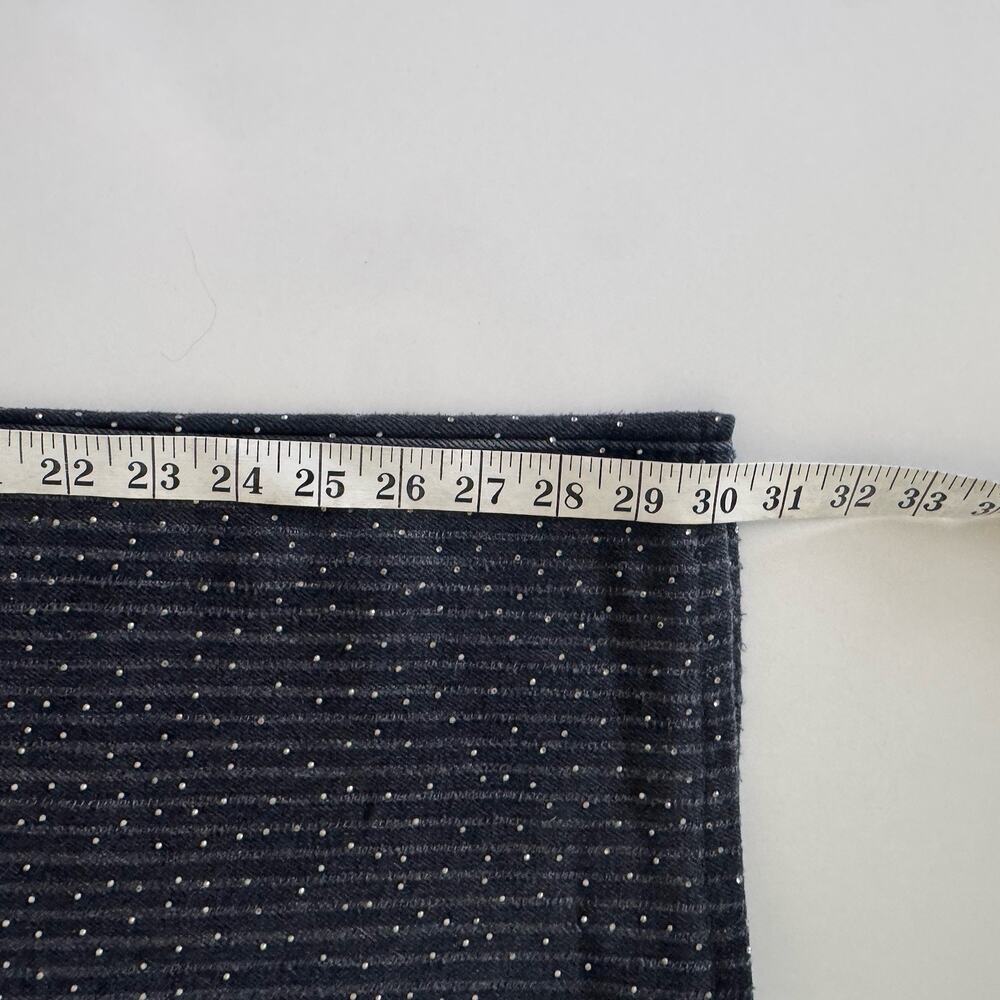 Zara Rhinestone Embellished Black Denim Jeans Size 4 Sparkly Wide Leg Glam EUC - Picture 9 of 9